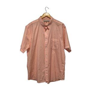 Perry Ellis Collection Peach Short Sleeve Button-Up Shirt Men's Size XL